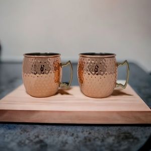 NWOT Set of Two Ecco One Hammered Copper Moscow Mule Mugs